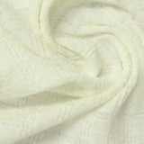 Cream Square Interlock Knit, Cotton-Poly — photo 2