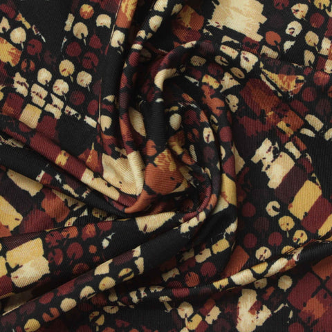 Brown Dots Milk Silk Knit, Polyester