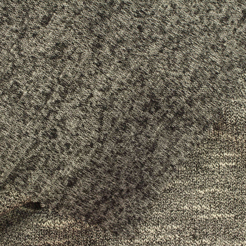 Black Marl Interlock Knit, Viscose-Poly