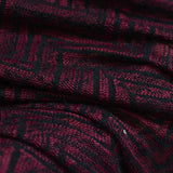 Dark Red Zigzag Jacquard, Poly-Viscose — photo 2