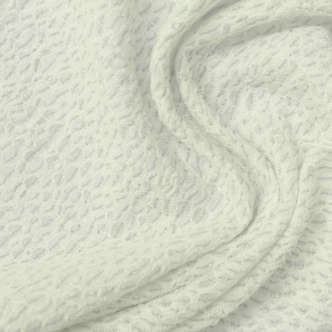 Cream Tone-on-Tone Jersey Knit, Polyester, 180 gsm