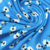 Printed Polyester Stretch Milk Silk Knit Fabric, 180 gsm, 160 cm — Blue — photo 2