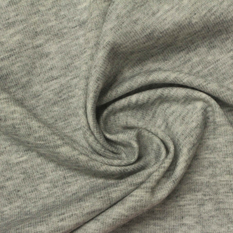 Grey Marl Interlock Knit, Polyester, 170 gsm