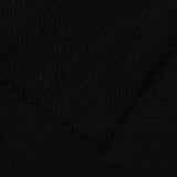 Slub Polyester Cotton French Terry Fabric, 235 gsm — Black — photo 2