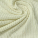 Brushed Polyester Stretch Rib Knit Fabric, 185 gsm, 160 cm — Khaki — photo 2