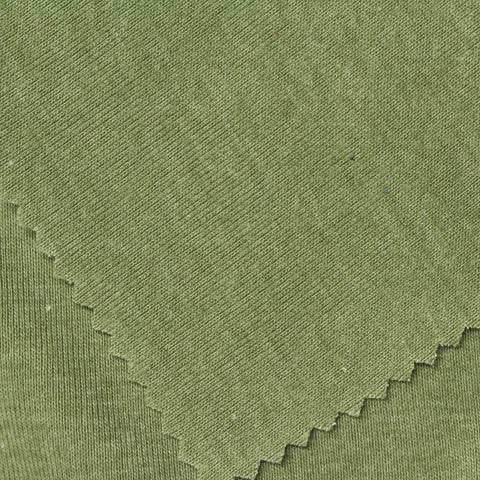Polyester Cotton Rib Knit Fabric, 275 gsm, 170 cm — Green