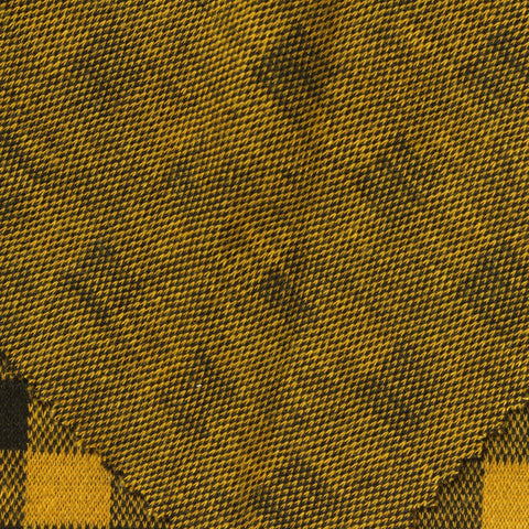 Yellow Check Interlock Knit, Polyester