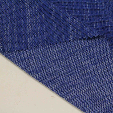 Blue Marl Jersey Knit, Viscose-Poly, 206 gsm