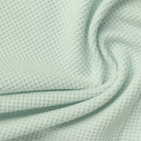 Polyester Cotton Stretch Waffle Knit Fabric, 309 gsm, 149 cm — Green — photo 2