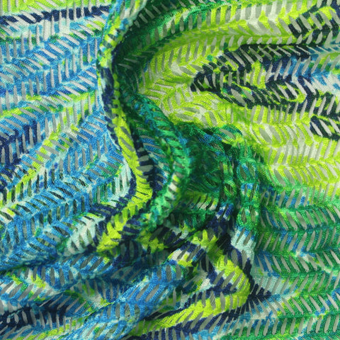 Green Chevrons Lace, Nylon