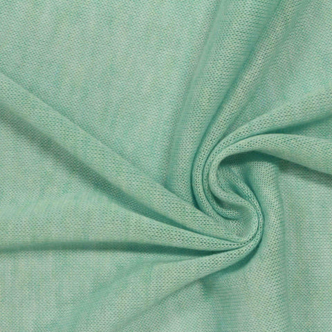Light Green Heather Jersey Knit, Poly-Viscose