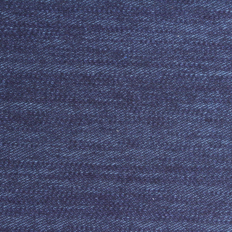 Slub Cotton Polyester Stretch Knit Fabric, 260 gsm, 155 cm — Navy