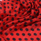 Black Dots Rib Knit, Polyester — photo 2