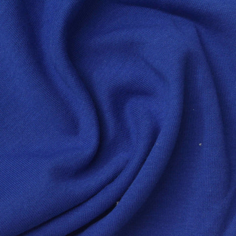 Cotton Polyester Scuba Knit Fabric, 320 gsm, 180 cm — Blue