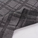 Dark Grey Plaid Chunky Knit, Poly-Viscose — photo 2