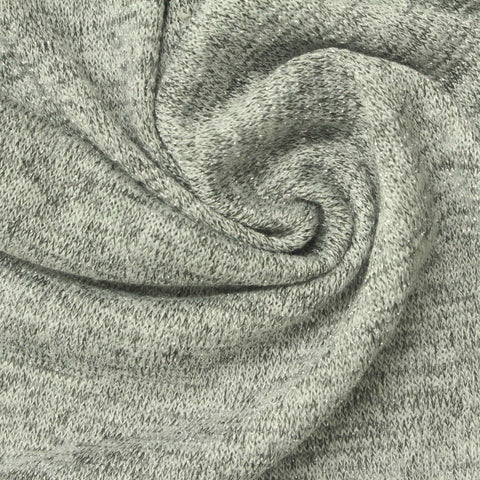 Dark Grey Marl Jersey Knit, Poly-Viscose, 225 gsm