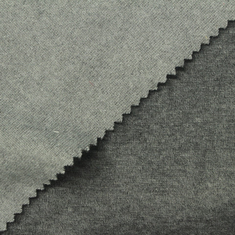 Heather Polyester Cotton Velvet Fabric, 260 gsm, 170 cm — Grey