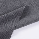 Polyester Cotton Stretch Rib Knit Fabric, 395 gsm, 121 cm — Grey — photo 2