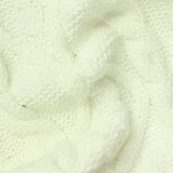 Jacquard 100% Acrylic Pointelle Knit Fabric, 530 gsm, 160 cm — White — photo 2