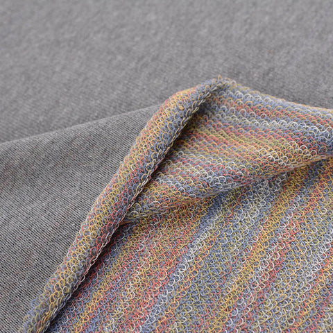 Heather Grey Marl French Terry, Poly-Cotton, 210 gsm, 140 cm