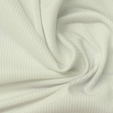 Polyester Stretch Rib Knit Fabric, 175 gsm, 150 cm — White — photo 2