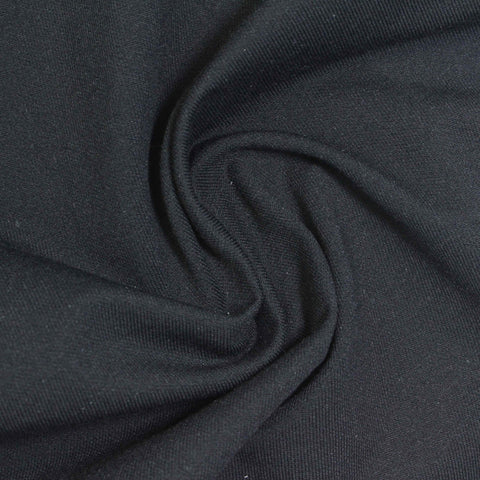 Polyester Cotton Stretch Piqué Knit Fabric, 240 gsm, 170 cm — Navy