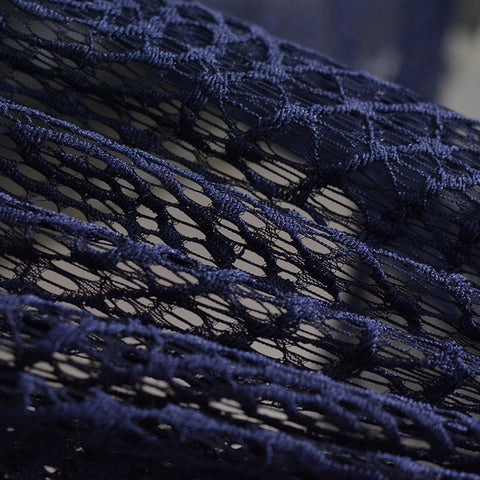 Navy Openwork Lace