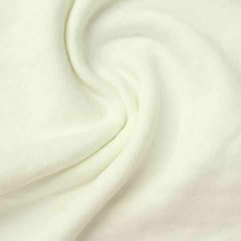 Cotton Polyester French Terry Fabric, 410 gsm, 170 cm — White