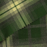 Dark Green Plaid Woven, Poly-Viscose — photo 2