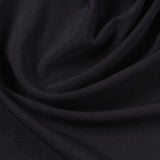 Polyester Stretch ITY Knit Fabric, 200 gsm, 155 cm — Black — photo 2
