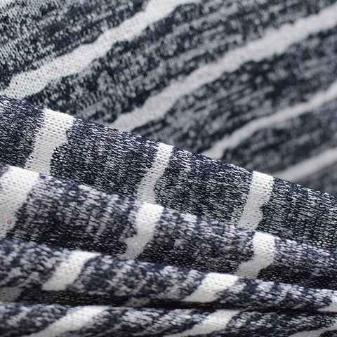 Black Marl Chunky Knit, Viscose-Poly, 155 gsm