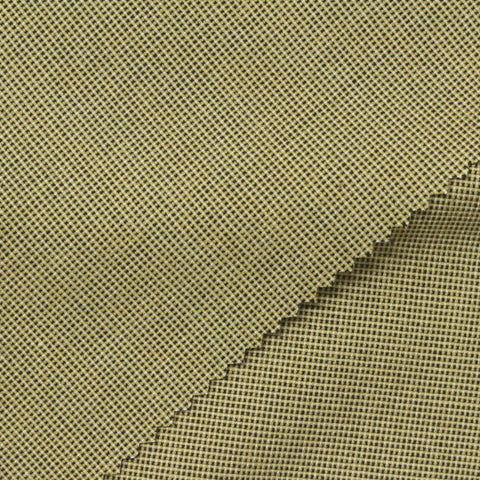Light Green Check Woven, Poly-Viscose