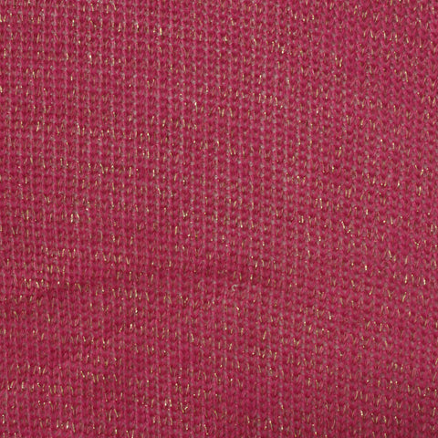 Polyester Metallic Stretch Chunky Knit Fabric, 180 gsm, 153 cm — Pink