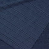 Dark Blue Horizontal-Stripe Jersey Knit, Polyester — photo 2