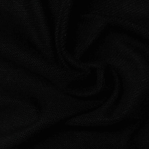 Acrylic Stretch Chunky Knit Fabric, 270 gsm, 157 cm — Black