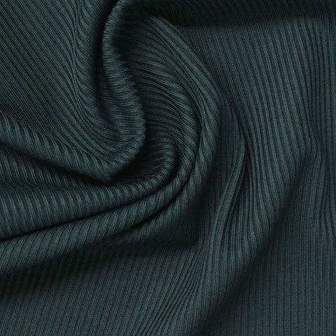 Polyester Stretch Rib Knit Fabric, 270 gsm, 132 cm — Green, ref EF-260712
