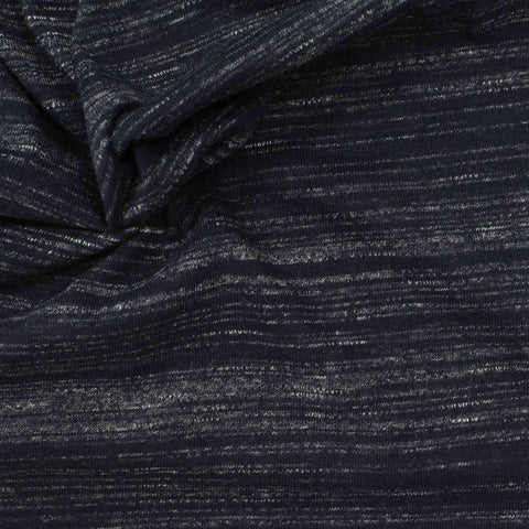 Dark Grey Marl Jersey Knit, Cotton-Poly
