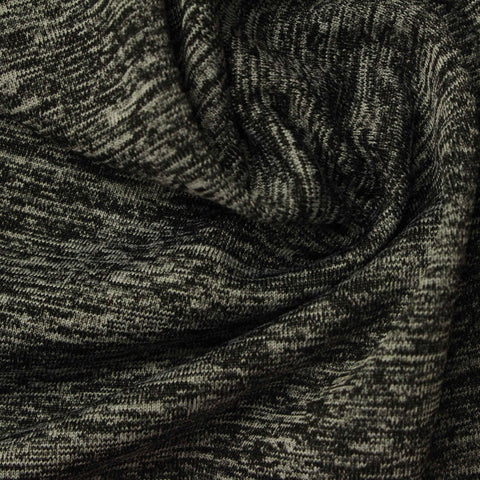 Light Grey Marl Jersey Knit, Polyester, 326 gsm