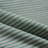 Light Green Stripe Knit, Poly-Viscose — photo 2