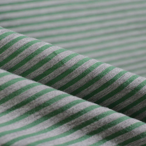 Light Green Stripe Knit, Poly-Viscose