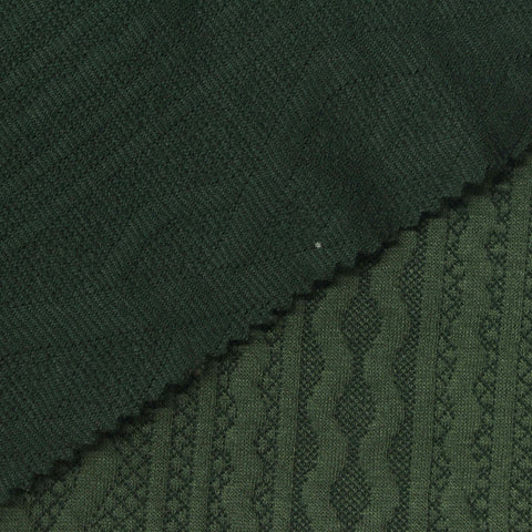 Green Diamond Interlock Knit, Polyester