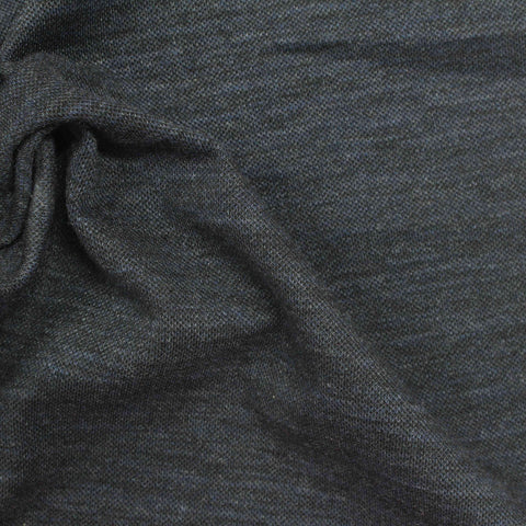 Dark Grey Marl Piqué Knit, Poly-Cotton, 326 gsm
