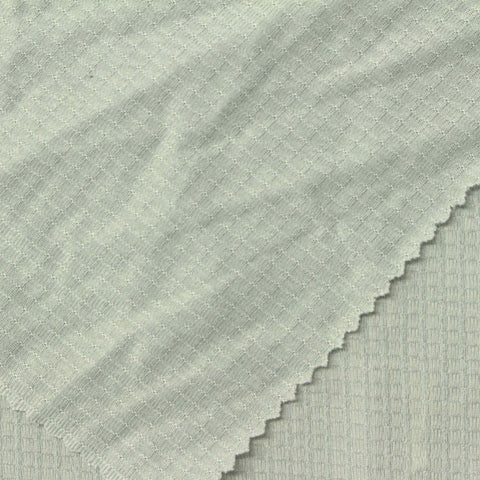 Plaid Polyester Stretch Knit Fabric, 120 gsm, 155 cm — Grey