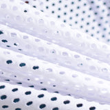 Jacquard Polyester Cotton Knit Fabric, 137 gsm, 150 cm — White — photo 2