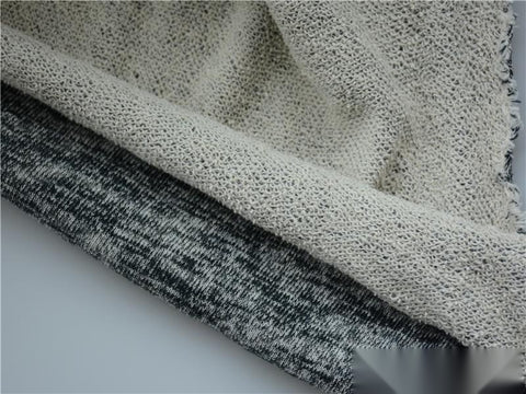 Heathered Grey Marl French Terry, Cotton-Viscose