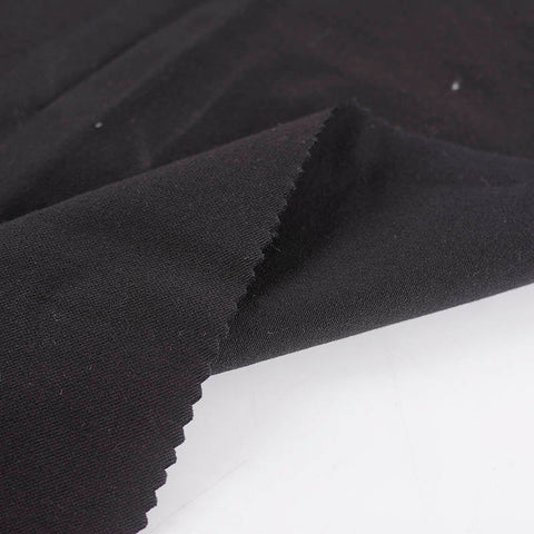Viscose Nylon Stretch Bengaline Fabric, 393 gsm, 130 cm — Black