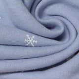 Jacquard Brushed Cotton Polyester French Terry Fabric, 260 gsm, 150 cm — Blue — photo 2