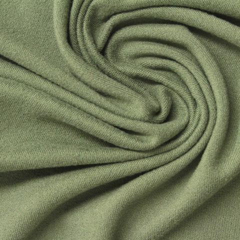 Brushed Polyester Stretch Milk Silk Knit Fabric, 190 gsm, 160 cm — Green