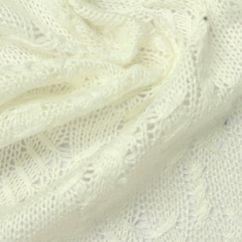 Cream Openwork Pointelle Knit, 250 gsm