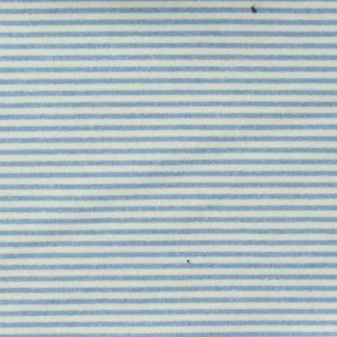 Light Blue Horizontal-Stripe Velvet, Polyester